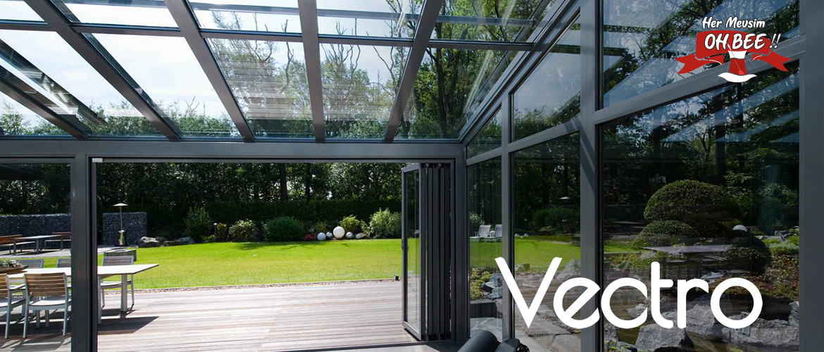 Otomatik Pergola ve tente, sabit cam kapama teras, kış bahçesi sistemleri - Vectro Glass Balcony